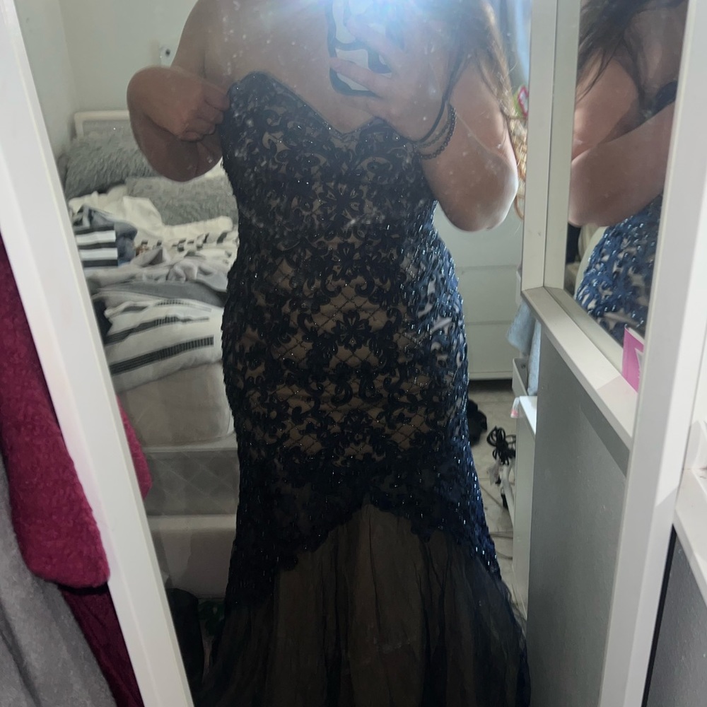 Navy Blue Prom Dress